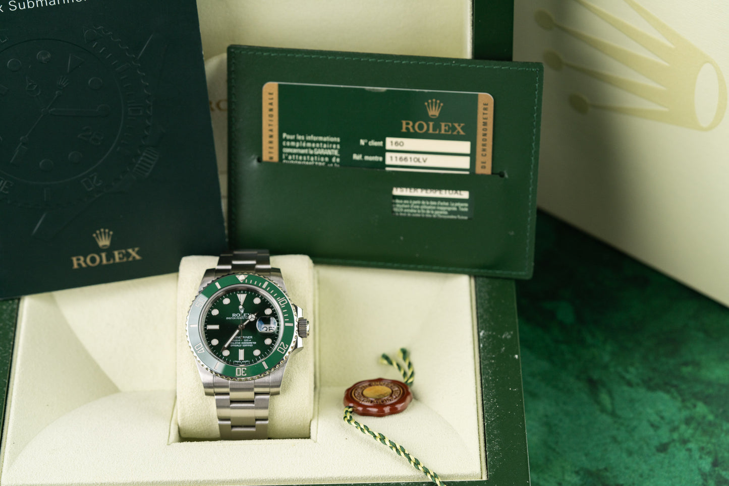 Rolex Submariner Date 116610LV Green Dial Green Bezel 'Hulk' 2012 Model