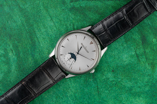 Jaeger-LeCoultre Master Ultra Thin Moon Q1368420 stainless steel silver dial 2018 full set - The Watch Business Sydney
