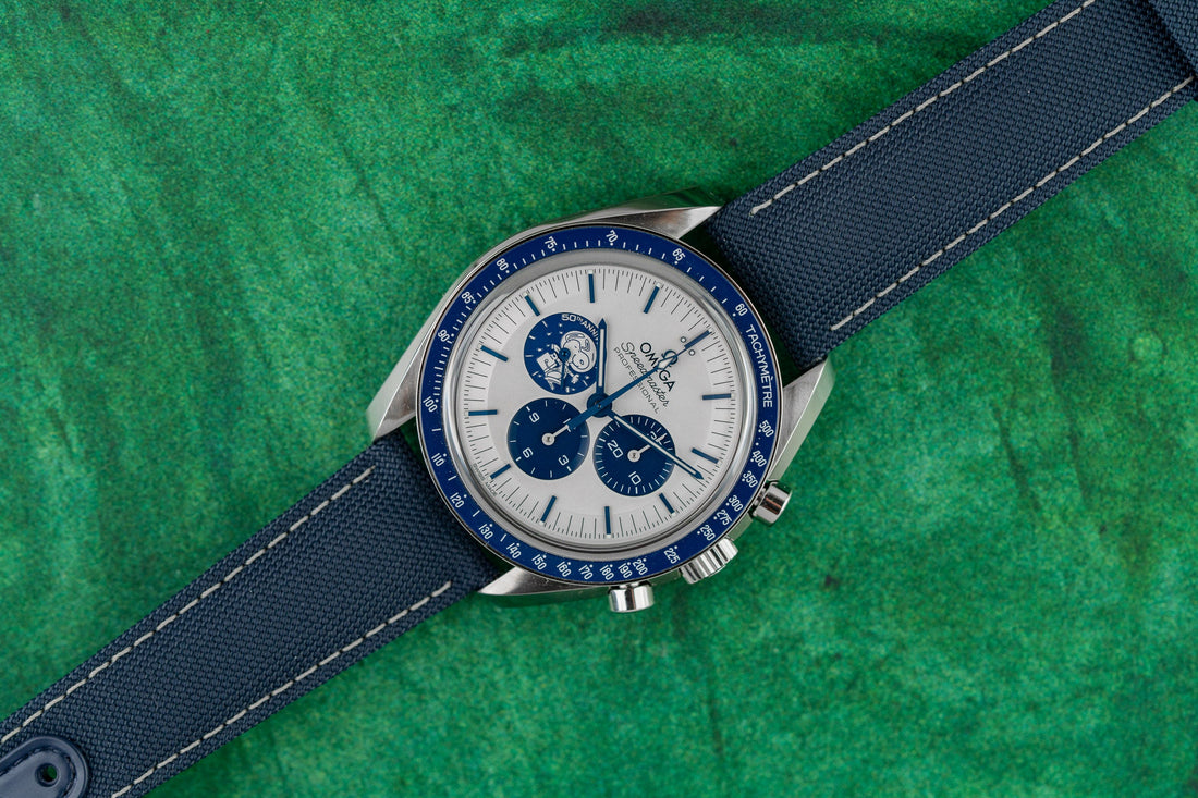 Omega Speedmaster Silver Snoopy 50th Anniversary ref 310.32.42.50.02.001 stainless steel 2022 - The Watch Business Sydney