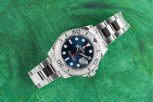 Rolex Yacht-Master 40 126622 blue dial platinum bezel stainless steel 2025 - The Watch Business Sydney