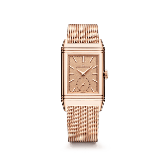 Jaeger-LeCoultre Reverso Tribute Monoface Small Seconds Q713216J 2026 - 18k pink gold case and grained pink gold dial, front view