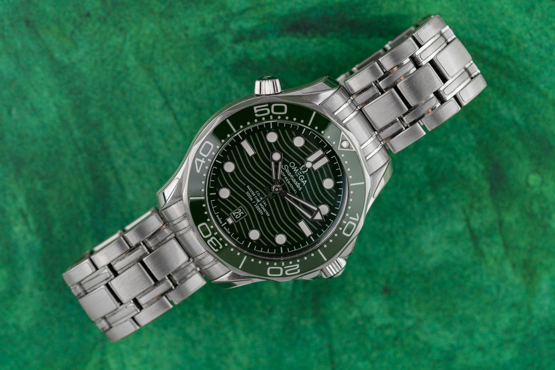 Omega Seamaster Diver 300M Seaweed green dial ref 210.30.42.20.10.001 2025 model — The Watch Business Sydney
