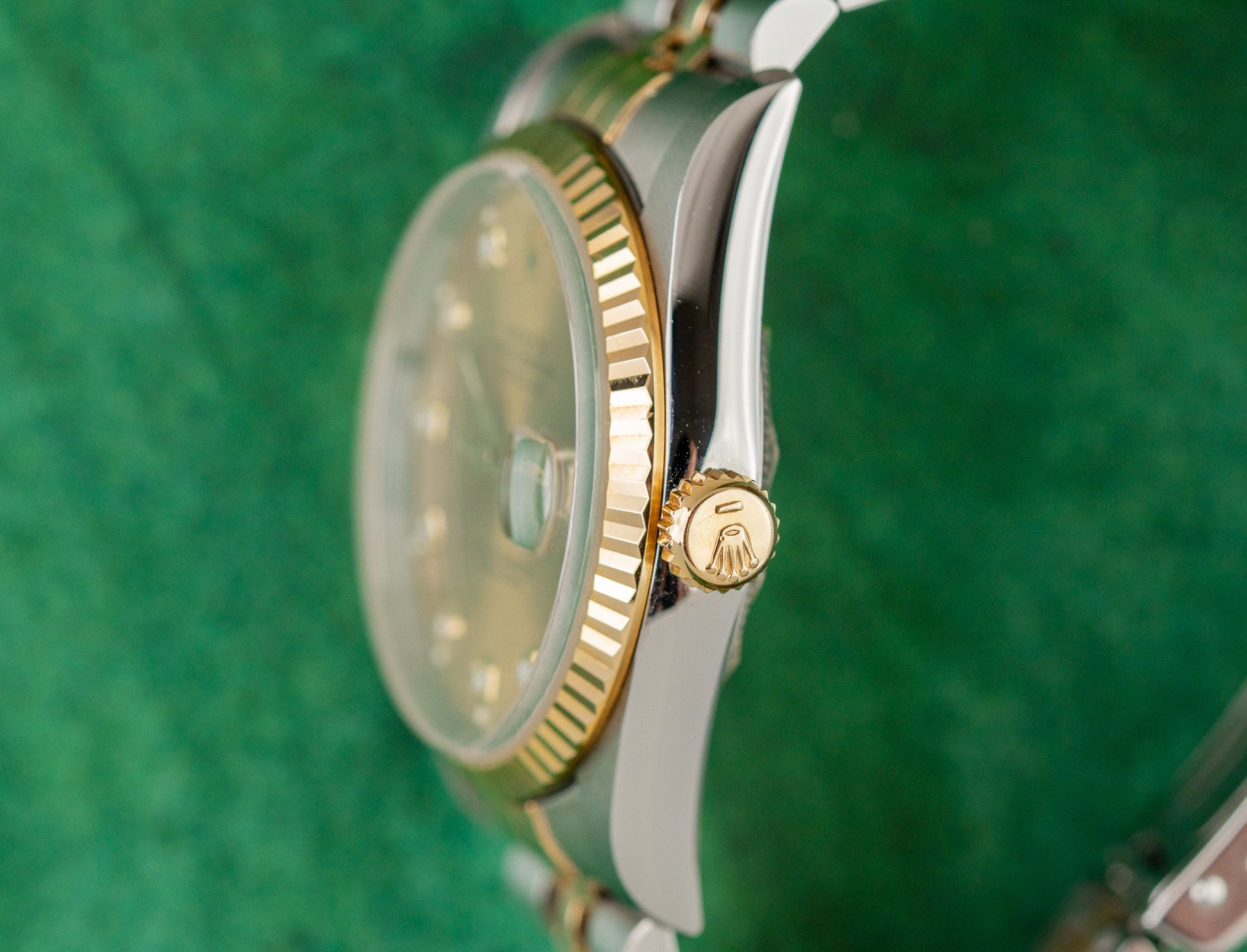 Rolex Datejust 36 Champagne Diamond Dial 16233 full set box and papers - The Watch Business