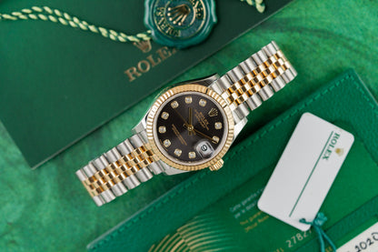 Rolex Datejust 31 Slate Diamond Dial 278273 Two Tone Yellow Gold 2020