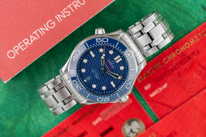 Omega Seamaster Diver 300M 210.32.42.20.03.001 dial close-up - Pre-Owned Sydney
