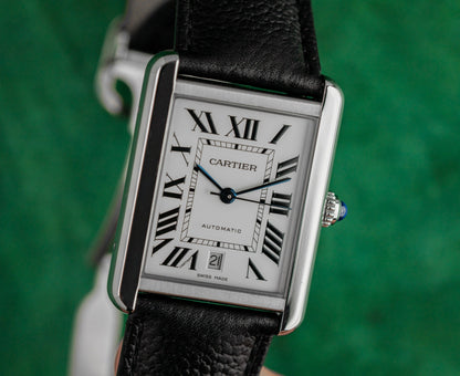 Cartier Tank Solo XL WSTA0029 Black Leather Strap The Watch Business Sydney