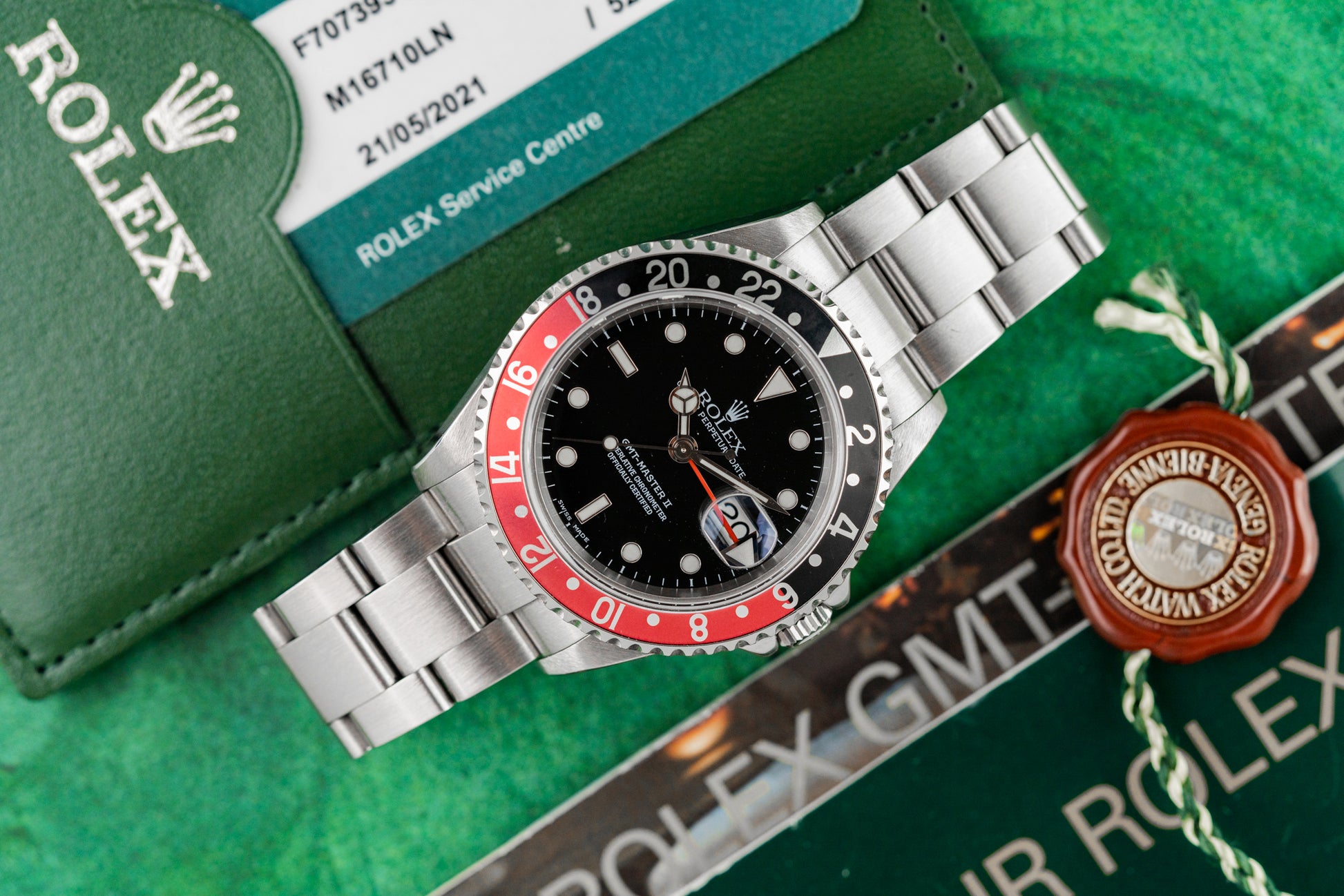 Rolex GMT-Master II 16710 Stainless Steel 2004 Model F Serial
