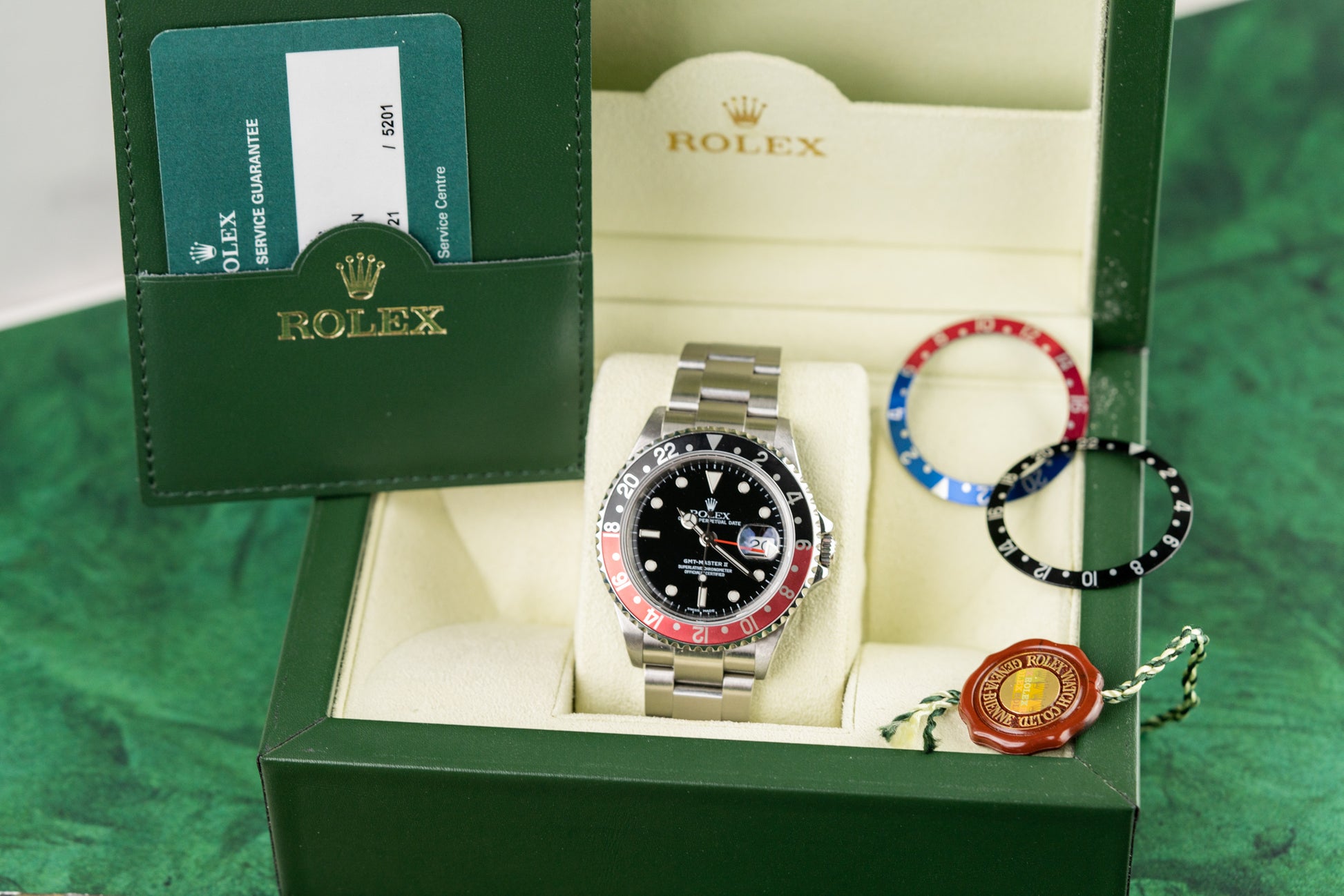 Rolex GMT-Master II 16710 Stainless Steel 2004 Model F Serial