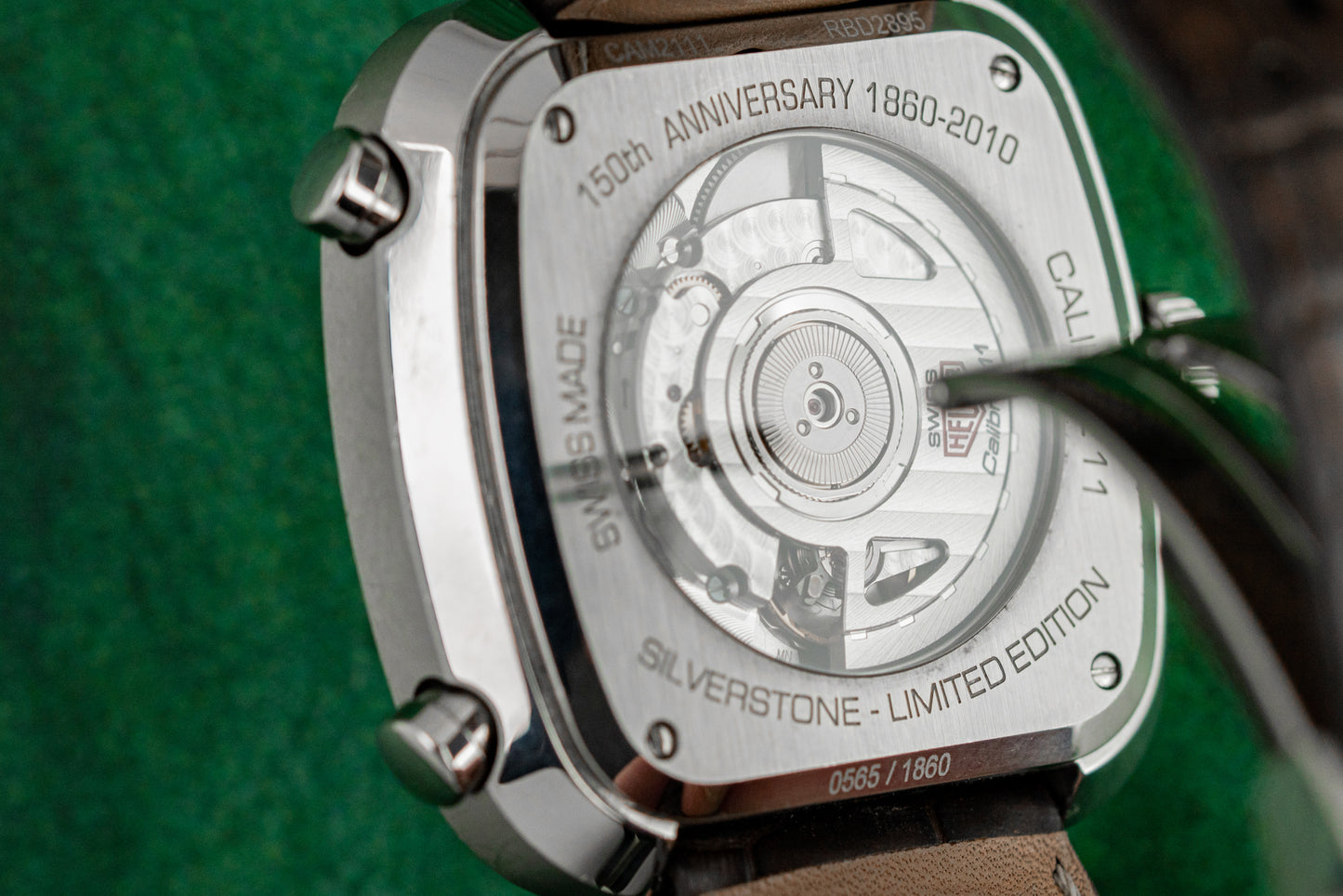 Tag Heuer Silverstone Brown Dial Leather Strap Watch Only