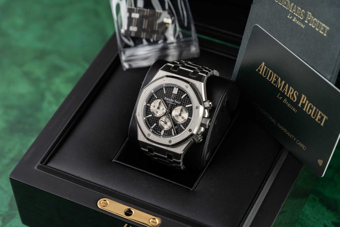 Audemars Piguet Royal Oak Chronograph 26331ST.OO.1220ST.02 Black Dial Full Set Box and Papers 2021 - The Watch Business Sydney