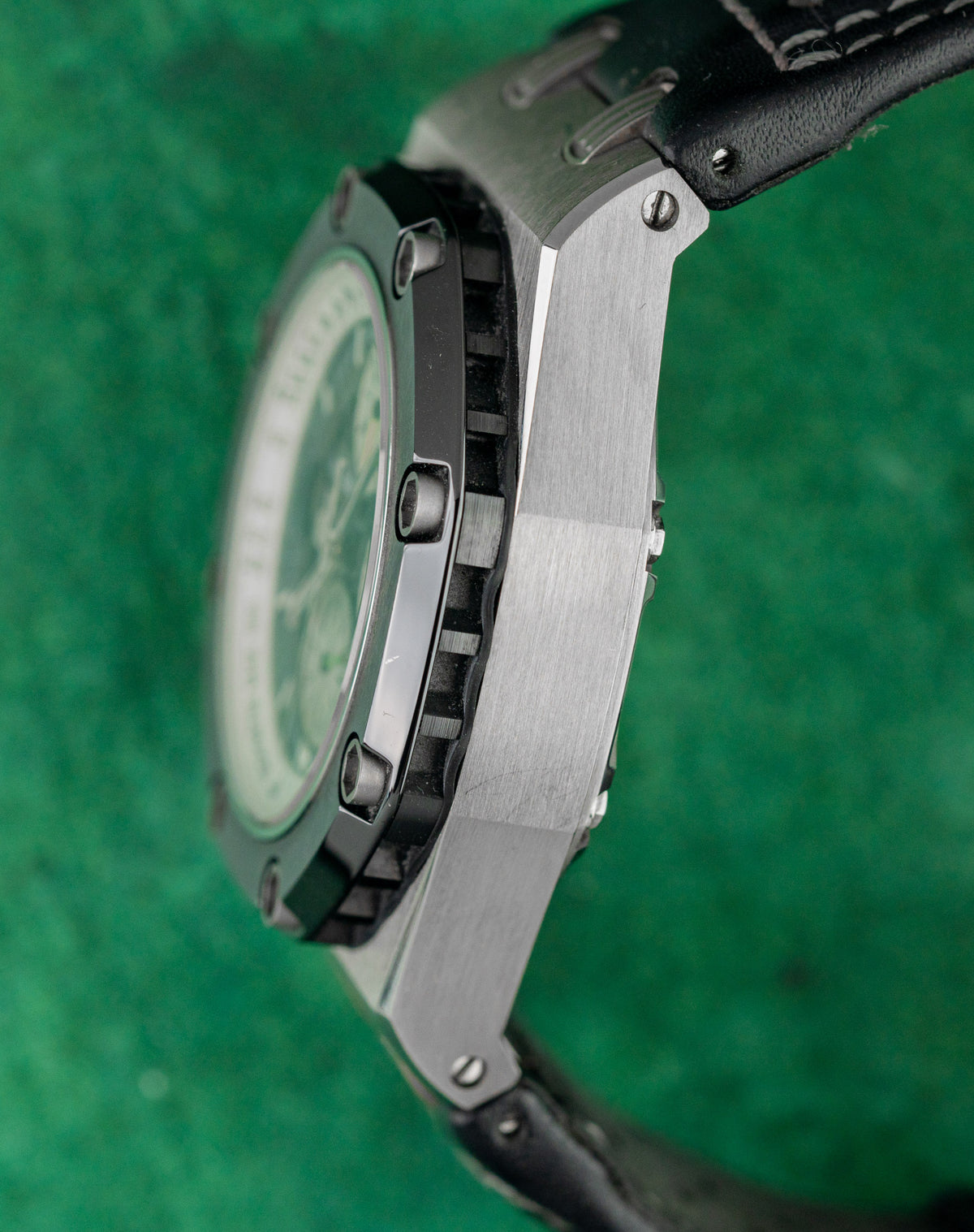 Audemars Piguet Royal Oak Offshore Barrichello II 26078IO Black Dial Titanium Case Profile - The Watch Business Sydney CBD