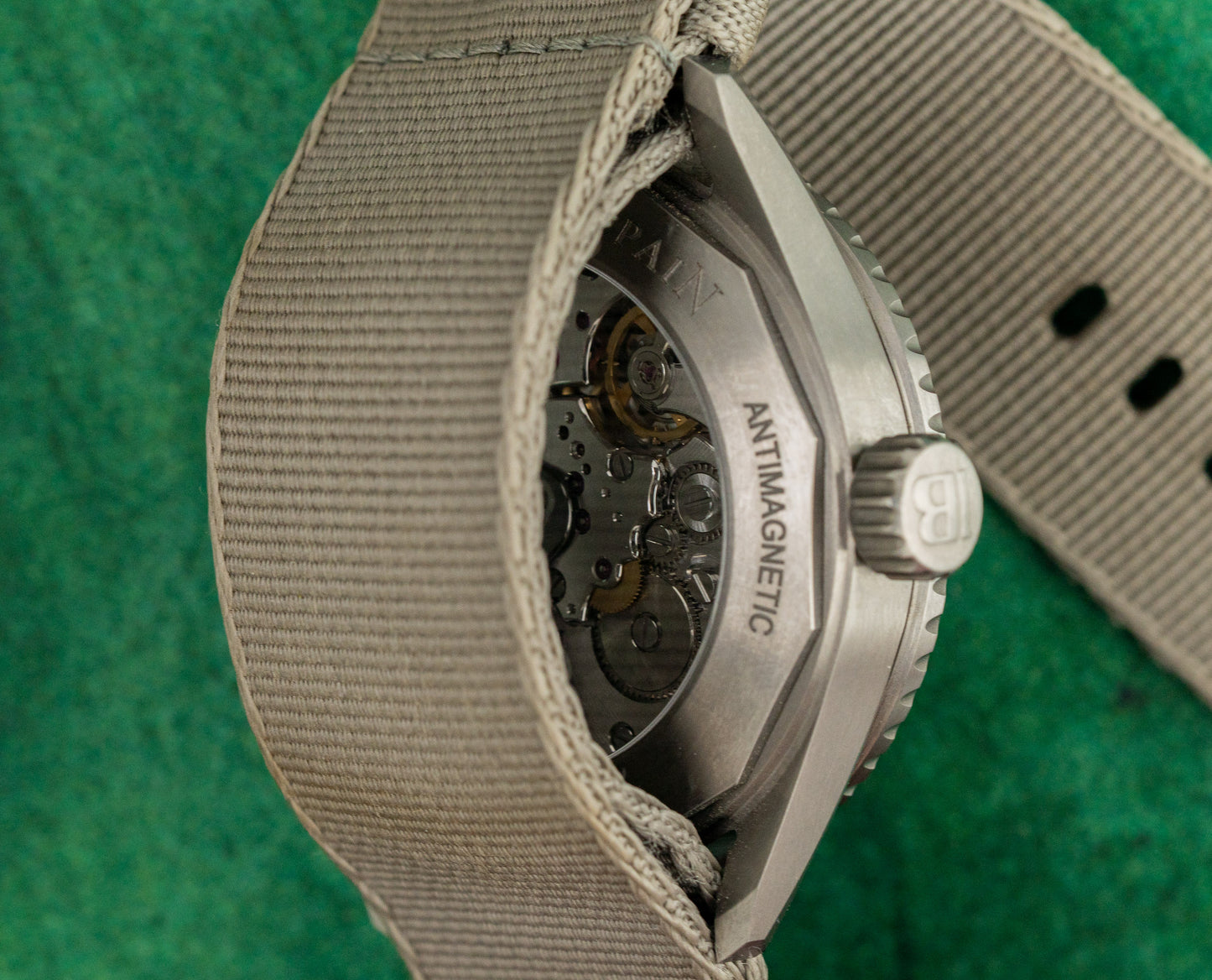 Blancpain Fifty Fathoms Bathyscaphe 5000-1210-NAGA Anthracite Grey Dial Exhibition Caseback Titanium - The Watch Business Sydney