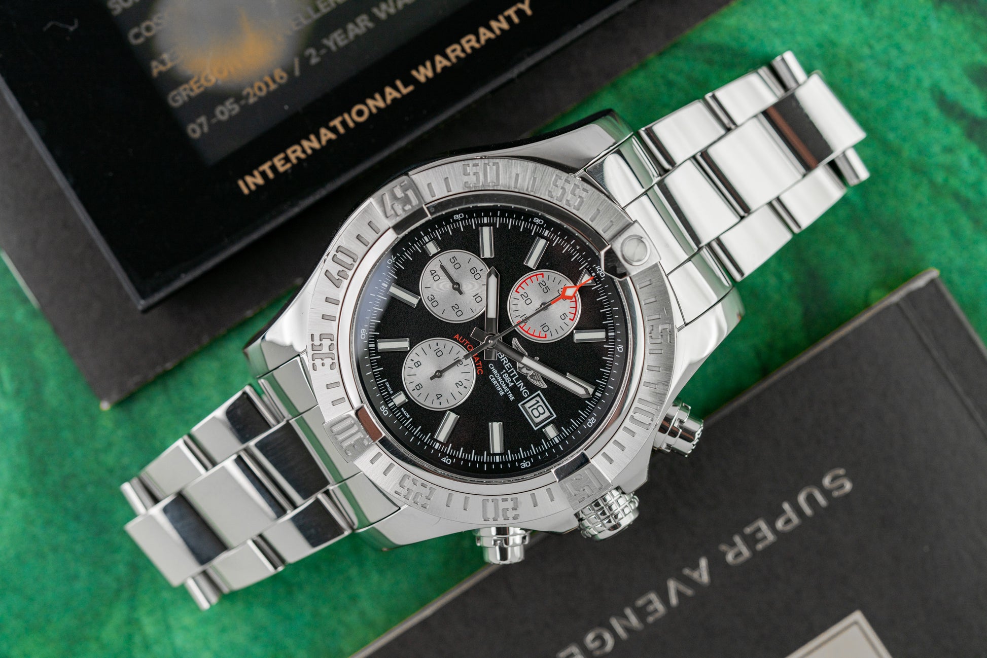 Breitling Super Avenger II A1337111 Black Dial 48mm Stainless Steel 2016 Model