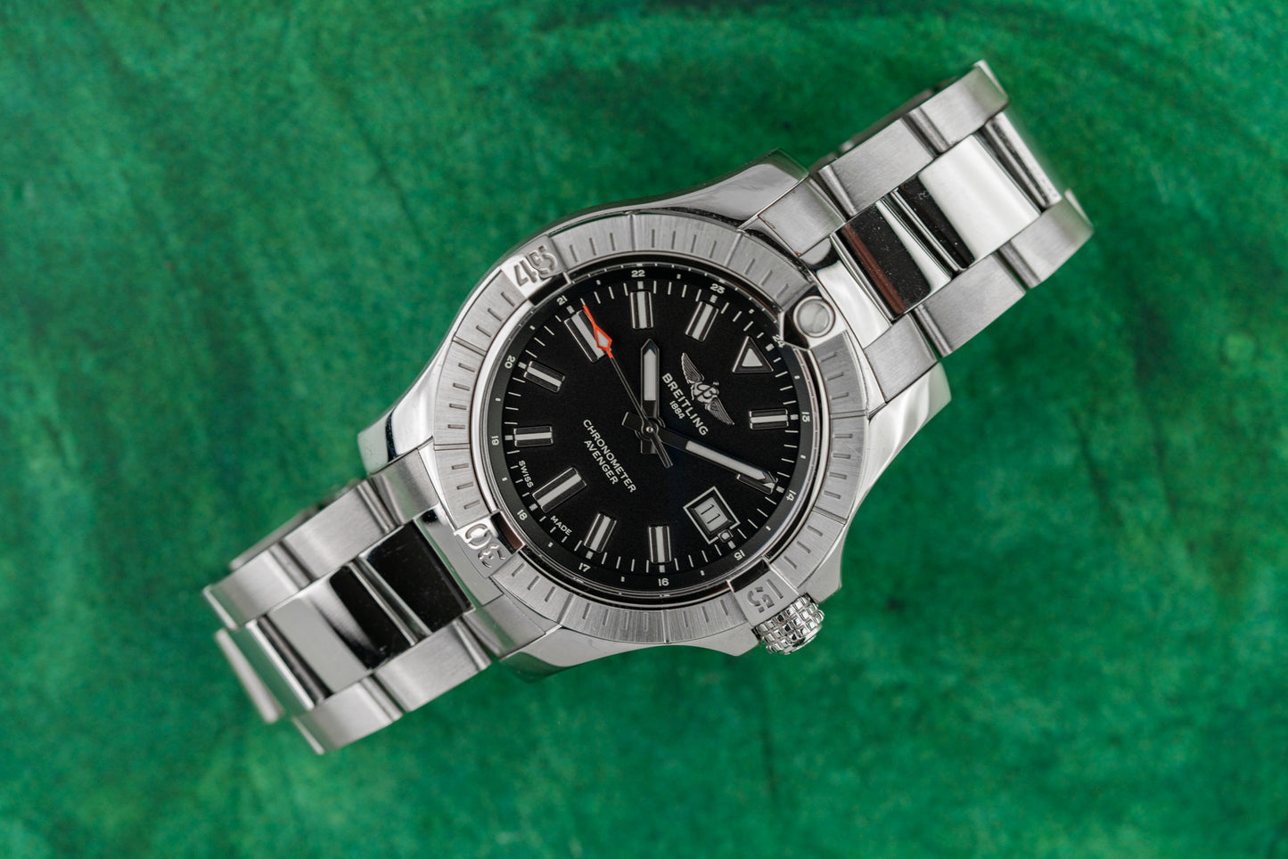 Breitling Avenger Automatic 43 A17318101B1A1 Black Dial Stainless Steel 2021 - The Watch Business Sydney