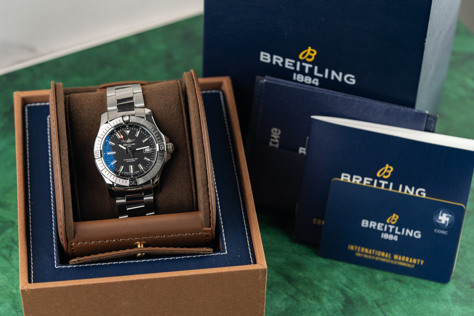 Breitling Avenger Automatic 43 A17318101B1A1 Black Dial Caseback - The Watch Business Sydney