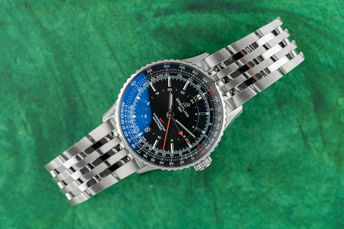 Breitling Navitimer GMT 41 A32310251B1A1 Black Dial Stainless Steel 2025 - The Watch Business Sydney