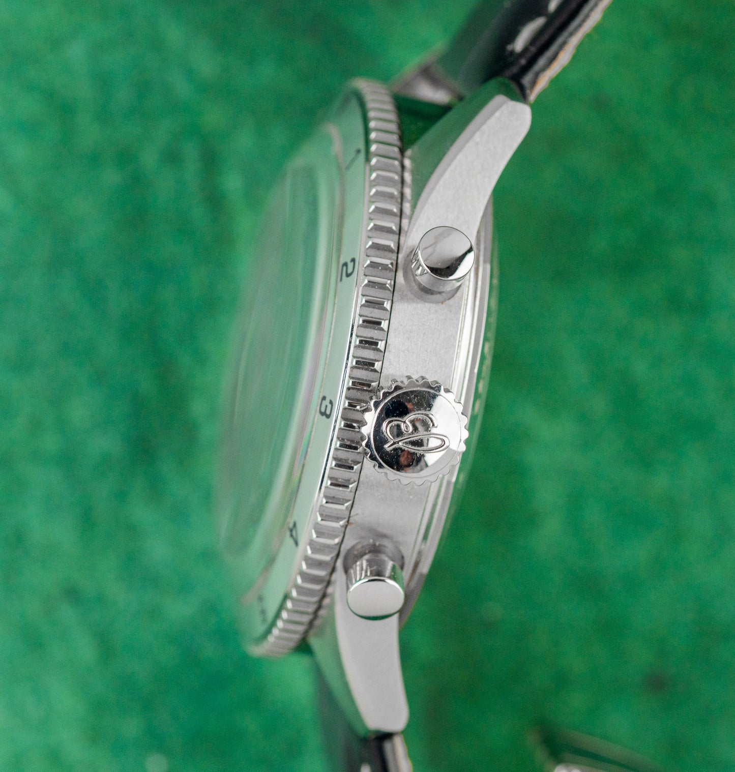 Breitling Classic AVI Chronograph 42 A233801A1C1X1 Blue Dial Breitling Leather Strap - The Watch Business Sydney