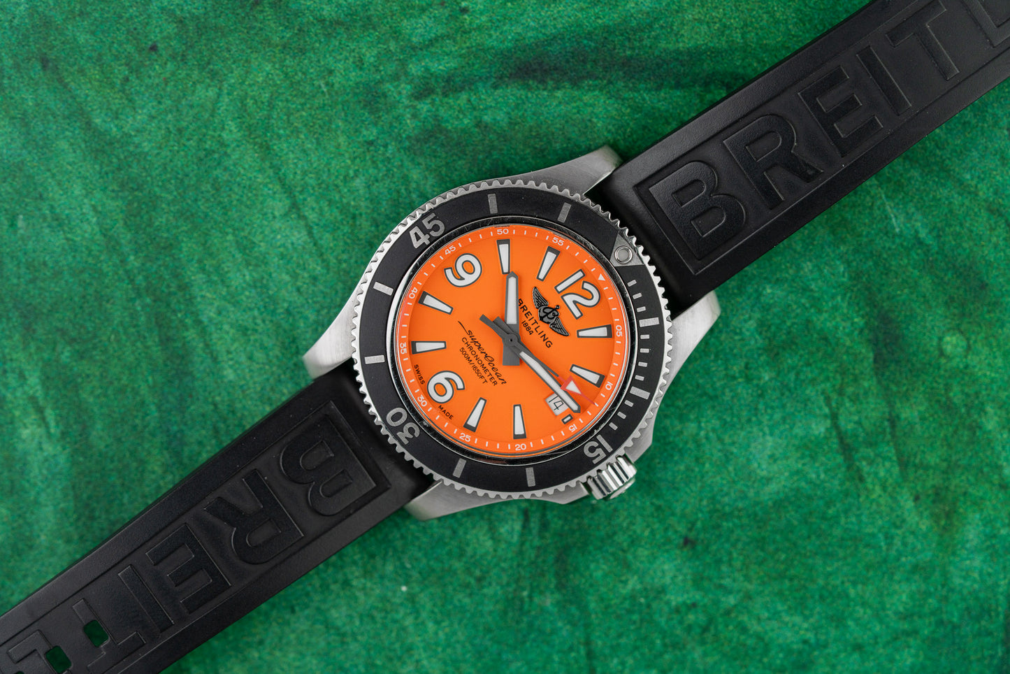 Breitling Superocean Automatic 42 A17366D71O1S1 Orange Dial Luminous Markers - The Watch Business Sydney