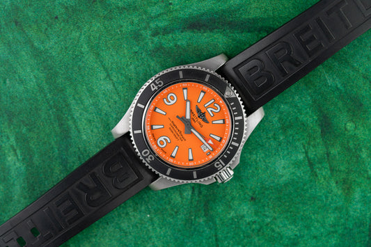 Breitling Superocean Automatic 42 A17366D71O1S1 Orange Dial Luminous Markers - The Watch Business Sydney
