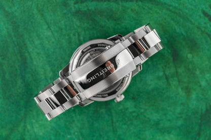 Breitling Top Time 38 AB3113171L1X1 Green Dial Steel Bracelet Clasp - The Watch Business Sydney CBD