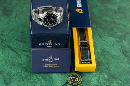 Breitling Top Time 38 AB3113171L1X1 Green Dial Full Set Box and Warranty Card - The Watch Business Sydney