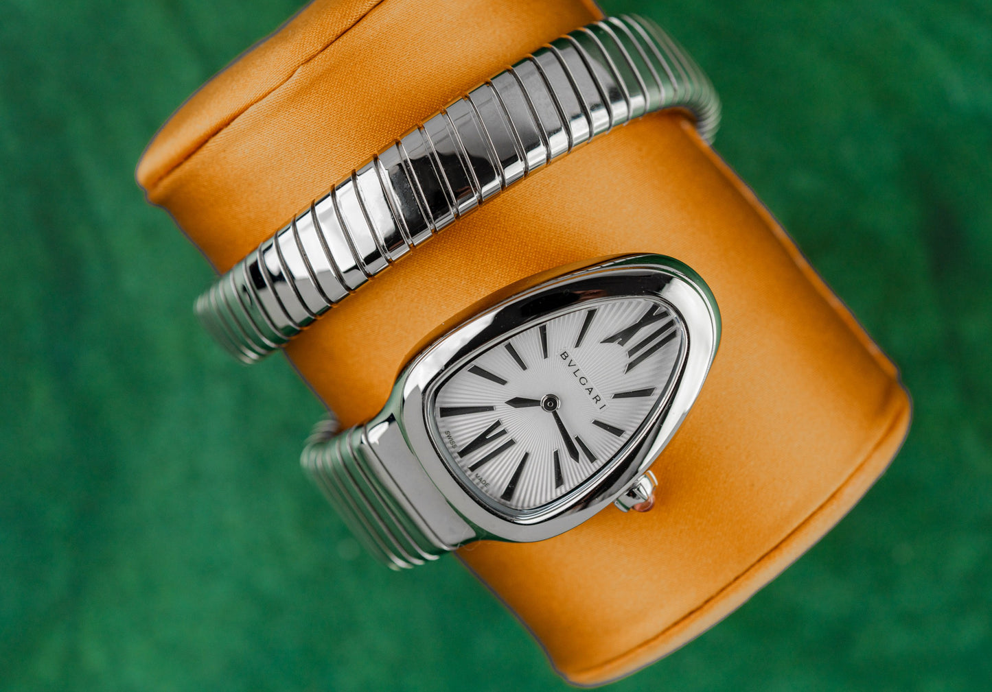 Bulgari Serpenti Tubogas 101828 Silver Opaline Dial Stainless Steel 2025 - The Watch Business Sydney