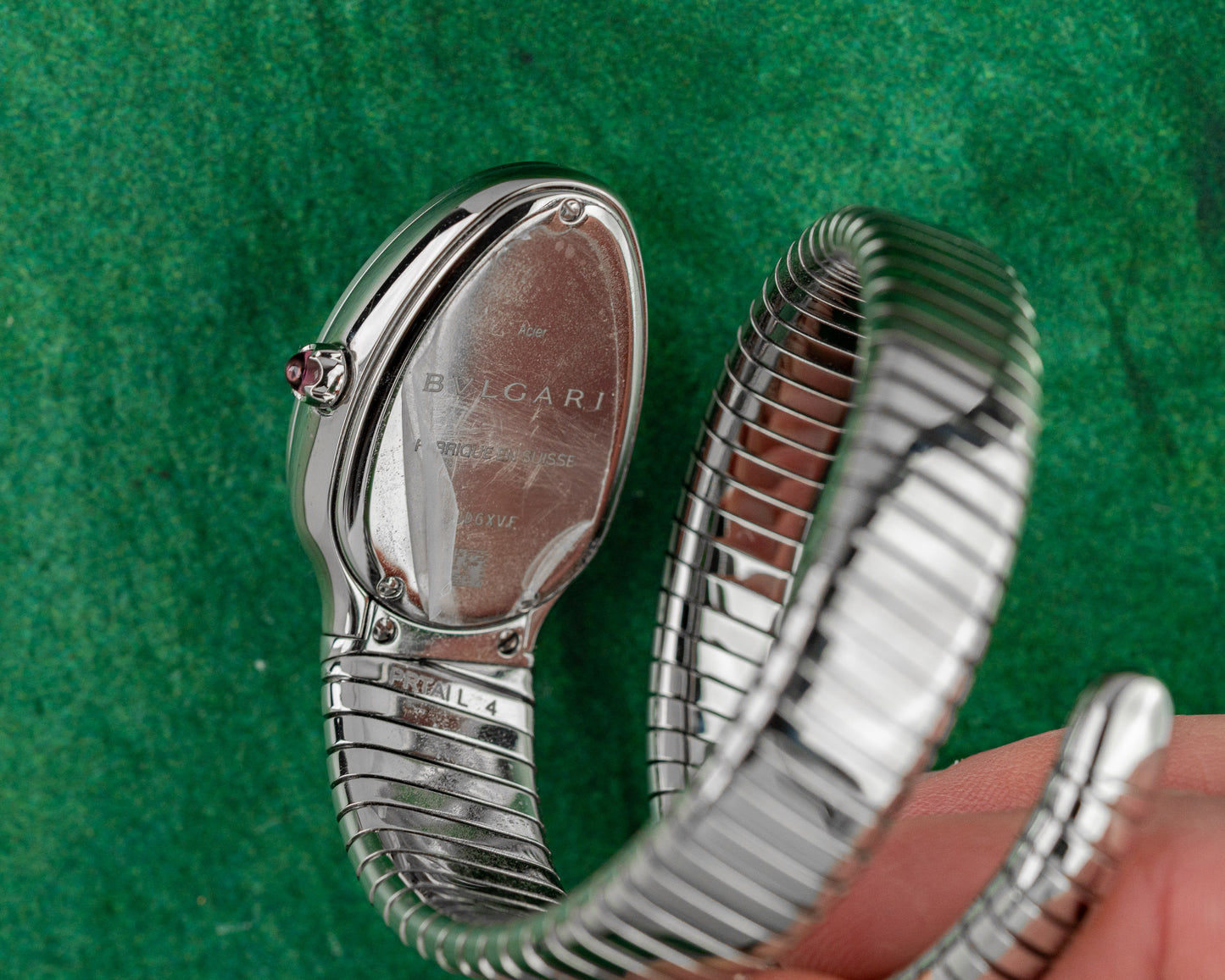 Bulgari Serpenti Tubogas 101828 Silver Dial Full Set Box and Papers 2025 - The Watch Business Sydney