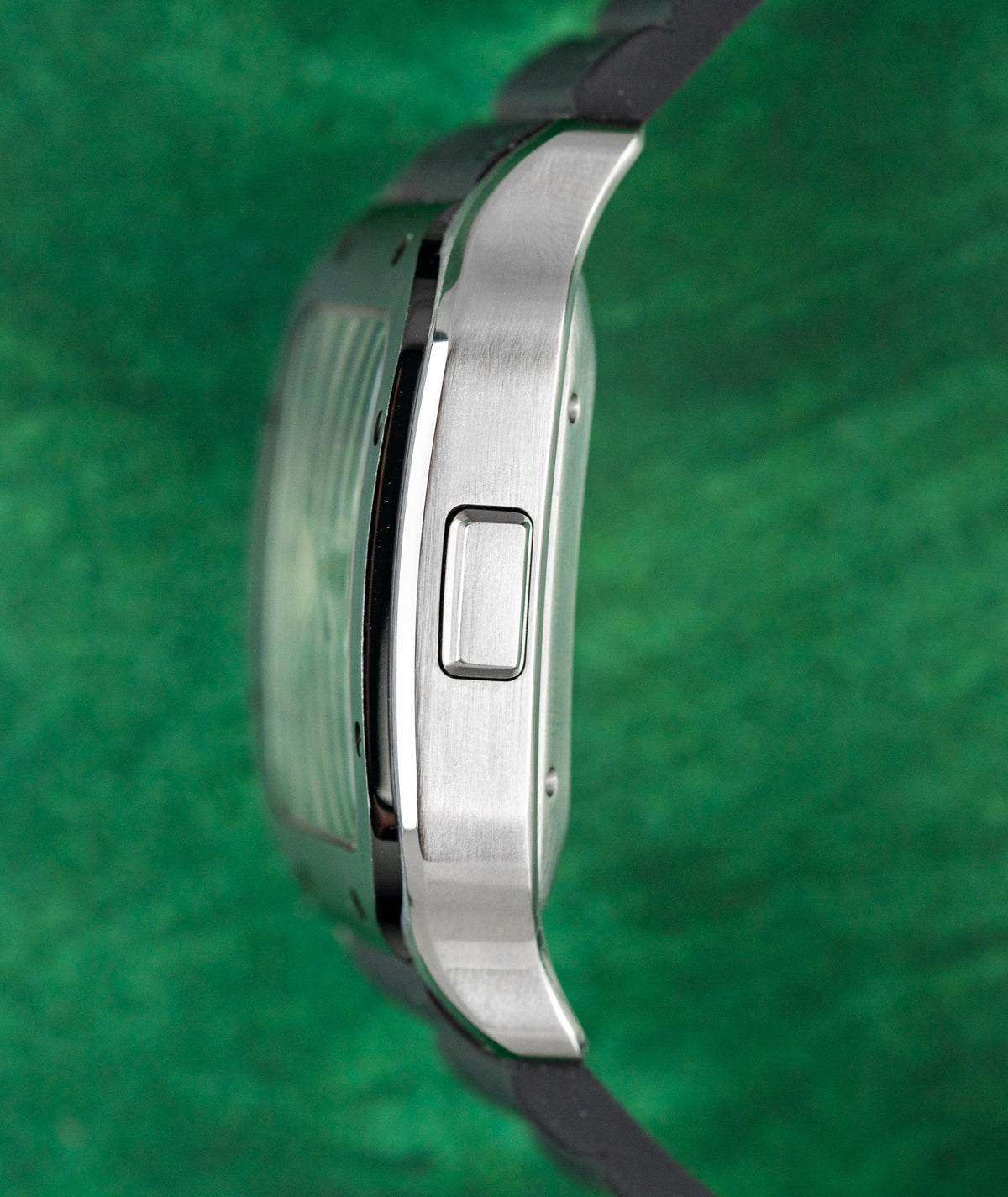 Cartier Santos Chronograph WSSA0017 Silver Dial Chronograph Pusher Case Side - The Watch Business Sydney