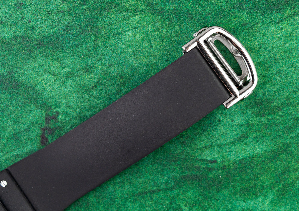 Cartier Santos Chronograph WSSA0017 Silver Dial Rubber Strap Deployant Clasp - The Watch Business Sydney CBD