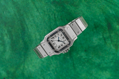 Cartier Santos Galbee 1565 White Roman Dial Stainless Steel Automatic - The Watch Business Sydney