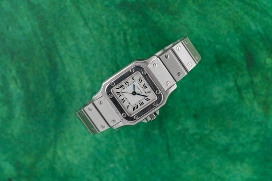 Cartier Santos Galbee 1565 White Roman Dial Stainless Steel Automatic - The Watch Business Sydney