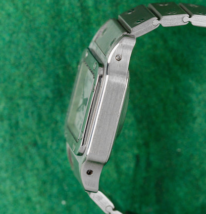 Cartier Santos Galbee 1565 White Dial Steel Bracelet Signature Screws - The Watch Business Sydney