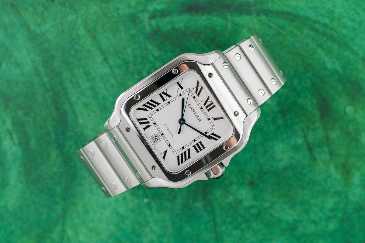Cartier Santos de Cartier Large WSSA0018 White Dial Stainless Steel - The Watch Business Sydney