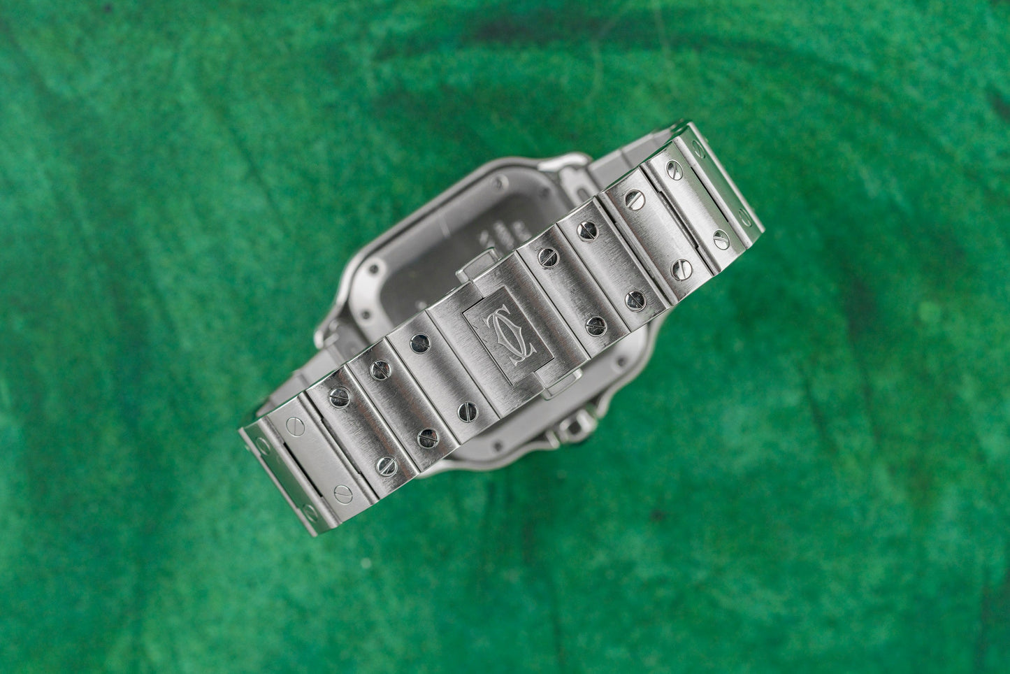 Cartier Santos Medium WSSA0010 White Dial Roman Numerals Blued Hands - The Watch Business Sydney