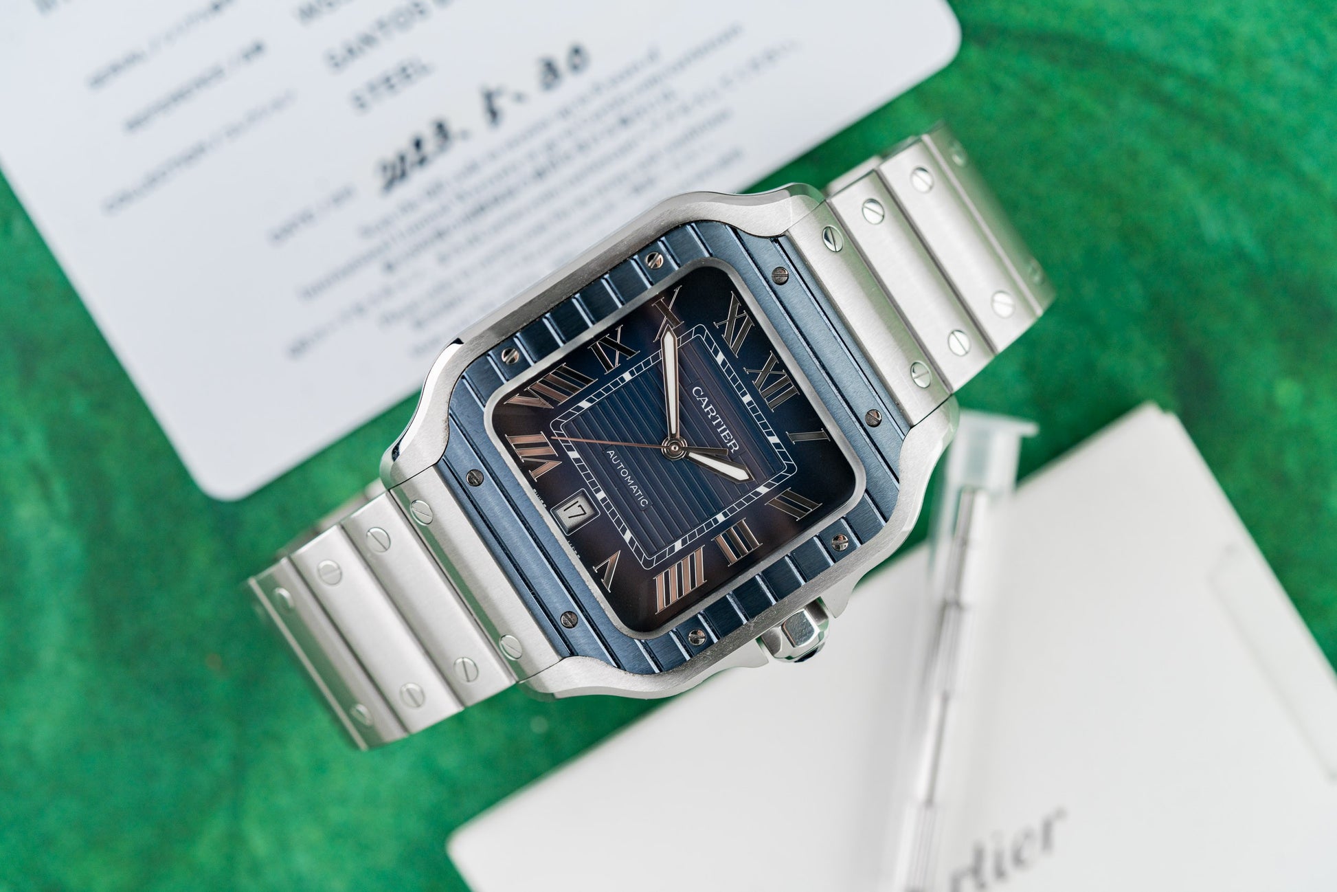 Cartier Santos De Cartier WSSA0048 Large Blue Dial Roman Numerals - Sydney