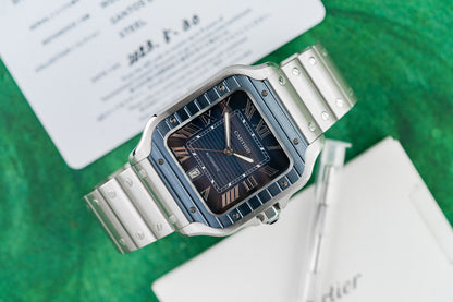 Cartier Santos De Cartier WSSA0048 Large Blue Dial Roman Numerals - Sydney