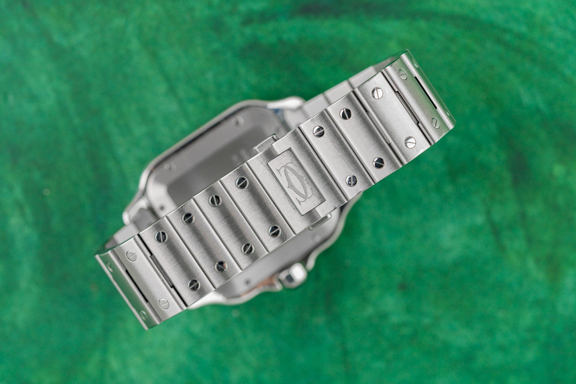 Cartier Santos De Cartier WSSA0048 Large Stainless Steel Case Blue Bezel - The Watch Business Sydney CBD