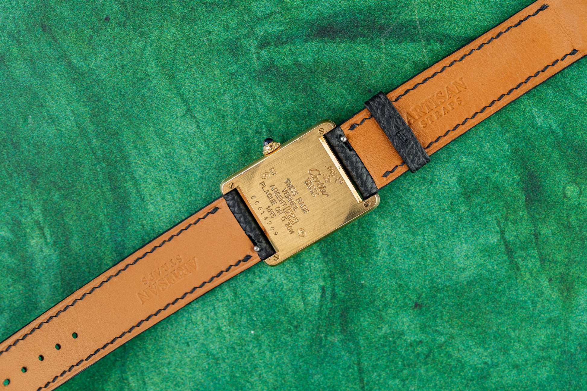 Cartier Tank Must 1615 White Dial Black Leather Artisan Strap Full Set 1998 - The Watch Business Sydney