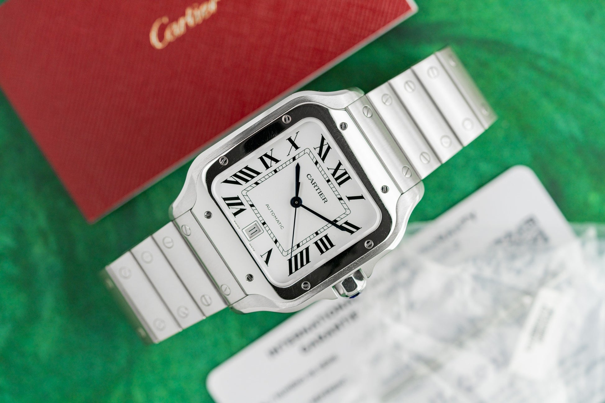 Cartier Santos De Cartier WSSA0018 Large Stainless Steel White Dial 2021 Model