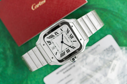 Cartier Santos De Cartier WSSA0018 Large Stainless Steel White Dial 2021 Model