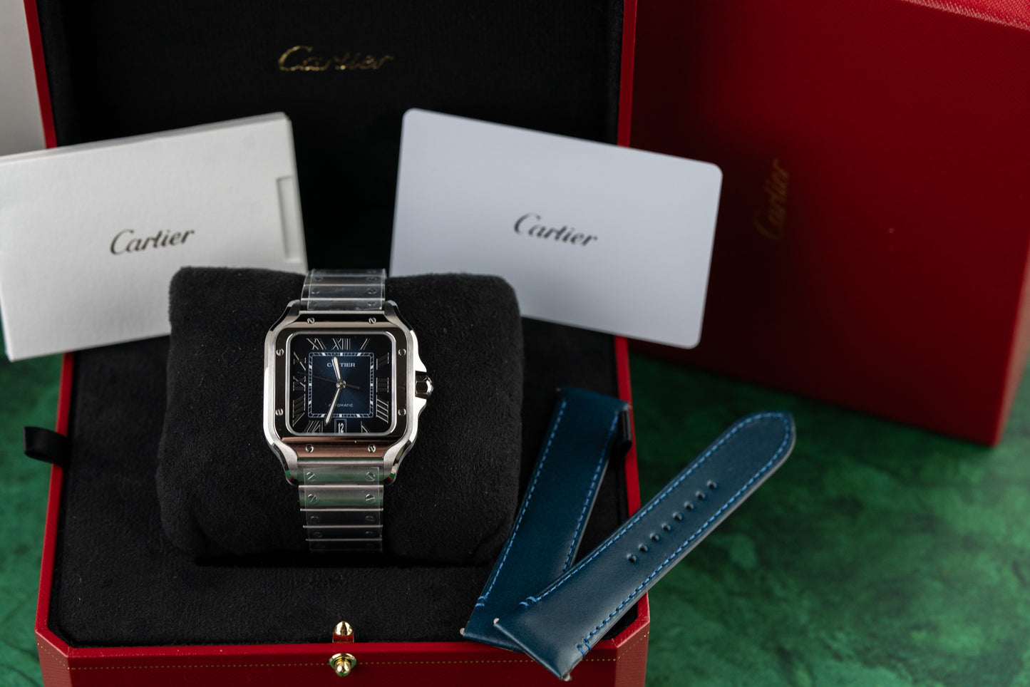 Cartier Santos De Cartier WSSA0030 Large Size Blue Dial 2024 Model New