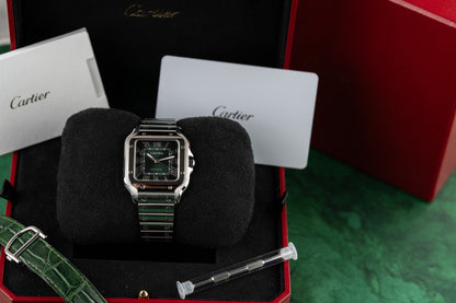 Cartier Santos De Cartier WSSA0061 Medium Green Dial 2024 Model