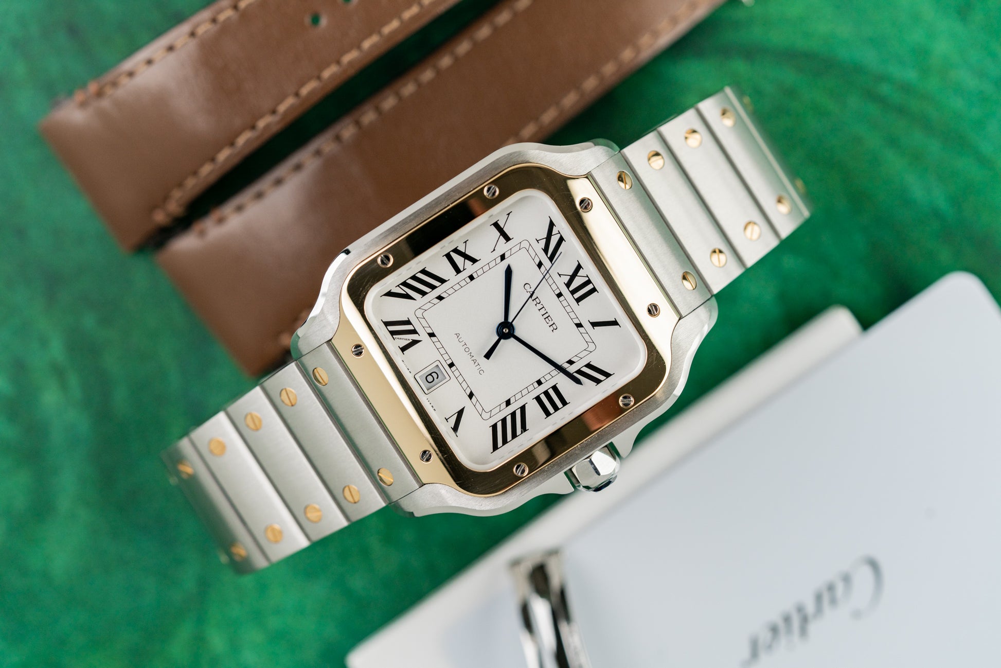 Cartier Santos De Cartier W2SA0009 Large Two Tone Yellow Gold 2024 Model