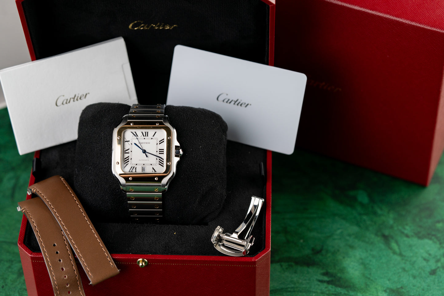 Cartier Santos De Cartier W2SA0009 Large Two Tone Yellow Gold 2024 Model