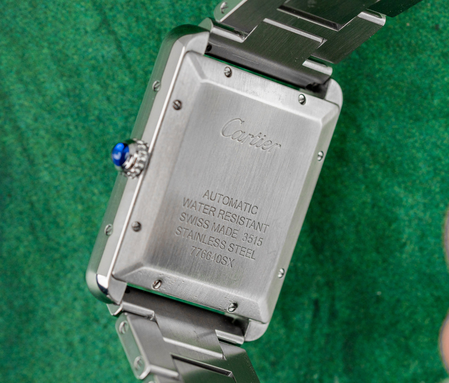 Cartier Tank Solo XL 3515 Silver Opaline Dial Stainless Steel Case 2012 - The Watch Business Sydney CBD