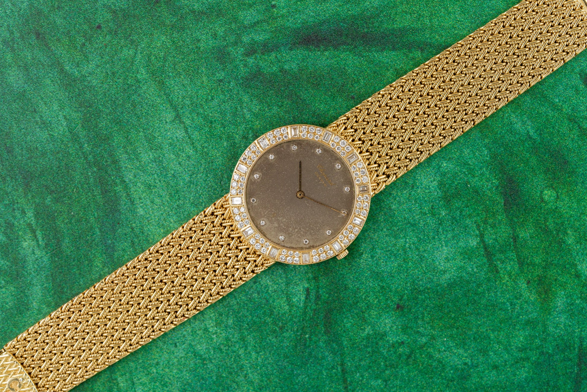 Chopard Model 419940 18k Yellow Gold Factory Diamond Dial and bezel Circa 90s