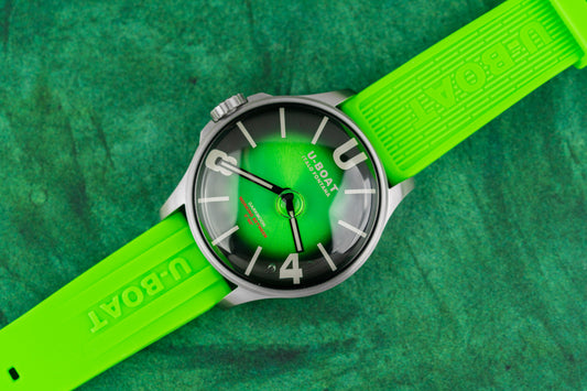 U-Boat Green SS Soleil Darkmoon 8702 Green Dial Rubber Strap 2023 Model