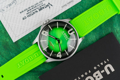 U-Boat Green SS Soleil Darkmoon case and crown - The Watch Business