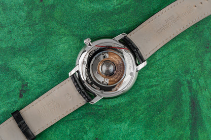 Frederique Constant Slimline FC-306G4S6 Midnight Blue Dial Display Caseback - The Watch Business Sydney