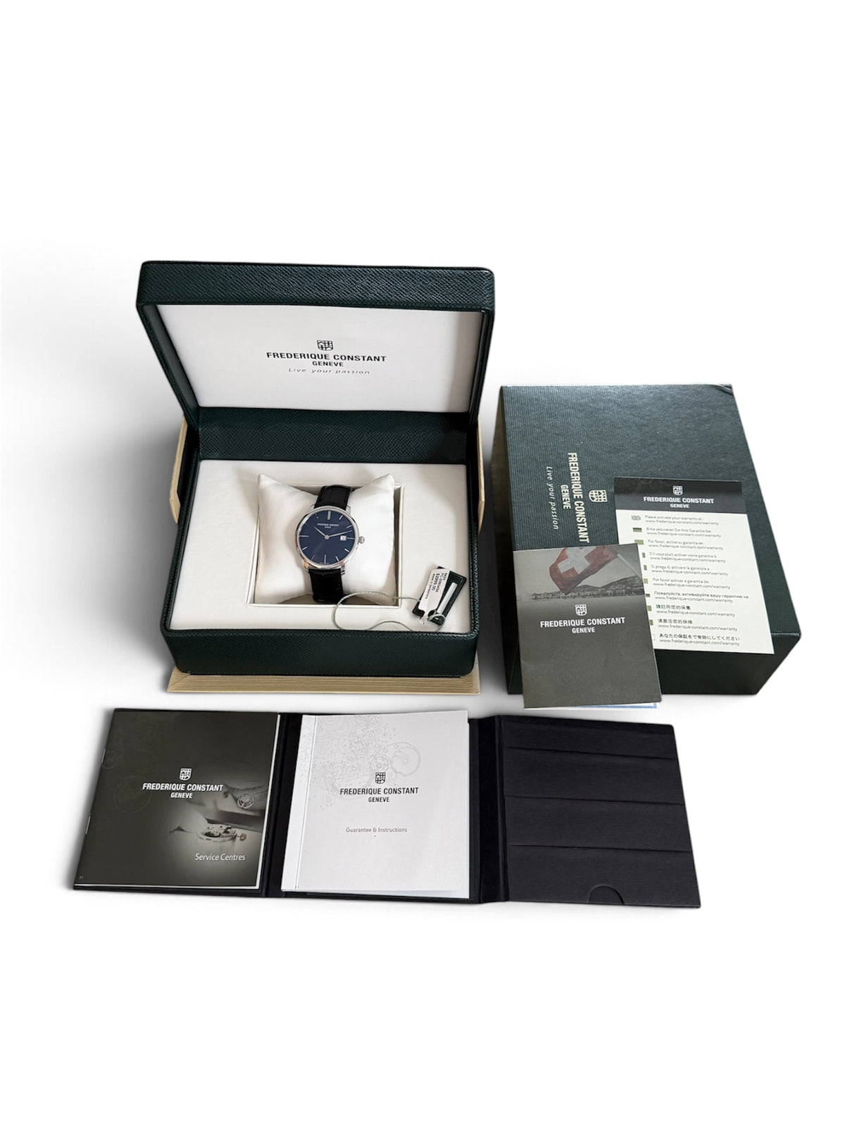 Frederique Constant Slimline FC-306G4S6 Midnight Blue Dial Full Set Box and Papers 2015 - Frederique Constant Sydney